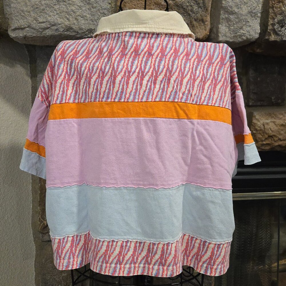 Free People 'We The Free' Mixed Print Cropped Bella Tee - Picture 4 of 8